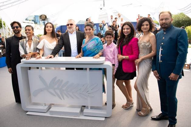 Cannes Shameless Photocall Rohit Kokate, Kiran Bhivagade, Auroshikha Dey, Mihir, Mita Vashisht, Konstantin Bojanov, Omara Shetty, Anasuya Sengupta, Tanmay Dhanania attending the Shameless Photocall as part of the 77th Cannes International Film Festival in Cannes, France on May 17, 2024. Photo by Aurore Marechal ABACAPRESS.COM Cannes France Copyright: xMarechalxAurore ABACAx