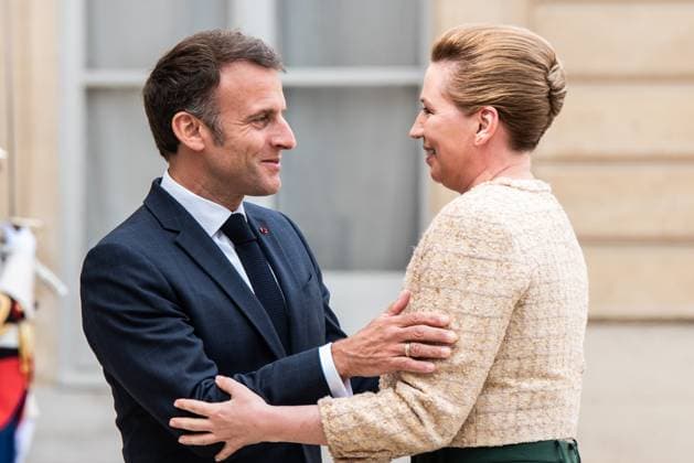 News Themen der Woche KW20 FRANCE- POLITICS-TOP LEVEL SUMMIT-DENMARK-DIPLOMACY Emmanuel Macron receiving Denish Prime Minister Mette Frederiksen at the Elysee Palace. In Paris, May 17, 2024. PARIS ILE-DE-FRANCE FRANCE Copyright: xAndreaxSavoranixNerix FRANCE- POLITICS-TOP LEVEL SUMMI ASAVORANINERI-21