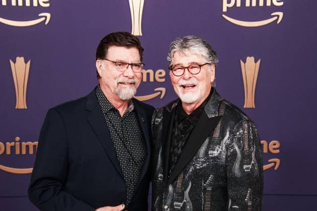 May 16, 2024, Frisco, Tx, USA: Alabama - Teddy Gentry, Randy Owen attend the 59th Academy of Country Music Awards at Omni Frisco Hotel at The Star on May 16, 2024 in Frisco, Texas. Frisco USA - ZUMAs181 20240516_zea_s181_357 Copyright: xOzziexBx