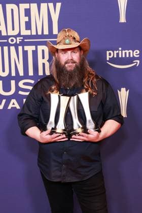 May 16, 2024, Frisco, Tx, USA: Chris Stapleton, winner of the Album of the Year award for Ã¢â‚¬oeHigher, the Male Artist of the Year award, and Artist-Songwriter of the Year award poses in the press room during the 59th Academy of Country Music Awards at The Ford Center at The Star on May 16, 2024 in Frisco, Texas. Frisco USA - ZUMAs181 20240516_zea_s181_431 Copyright: xOzziexBx