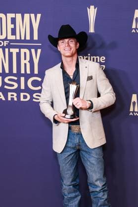May 16, 2024, Frisco, Tx, USA: Parker McCollum, winner of the Visual Media of the Year award for Burn It Down,Ã¢â‚¬Â poses in the press room during the 59th Academy of Country Music Awards at The Ford Center at The Star on May 16, 2024 in Frisco, Texas. Frisco USA - ZUMAs181 20240516_zea_s181_420 Copyright: xOzziexBx