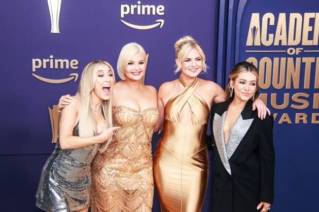 May 16, 2024, Frisco, Tx, USA: Maddie Font of Maddie & Tae, Kendra Slaubaugh and Krista Slaubaugh of Tigirlily Gold, and Tae Kerr of Maddie & Tae attend the 59th Academy of Country Music Awards at Omni Frisco Hotel at The Star on May 16, 2024 in Frisco, Texas. Frisco USA - ZUMAs181 20240516_zea_s181_167 Copyright: xOzziexBx