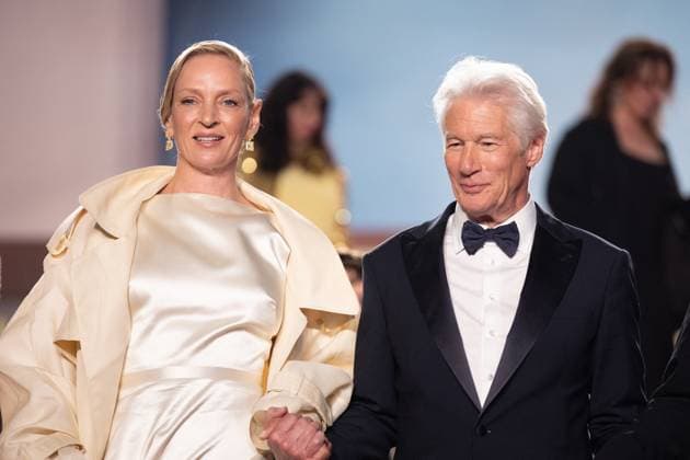 Descente des marches du film Oh Canada lors du 77eme Festival International du Film de Cannes, au Palais des Festivals Ã Cannes Uma Thurman et Richard Gere Descente des marches du film Oh Canada lors du 77eme Festival International du Film de Cannes, au Palais des Festivals Ã Cannes On may 17th 2024 Jacovides Moreau Bestimage People leaving the red carpet of the movie Oh Canada during the 77th Cannes International Film Festival at the Palais des Festivals in Cannes, France On may 17th 2024 Cannes France  Copyright: xJACOVIDES-MOREAUx xBESTIMAGExJACOVIDES-MOREAUx xBESTIMAGEx