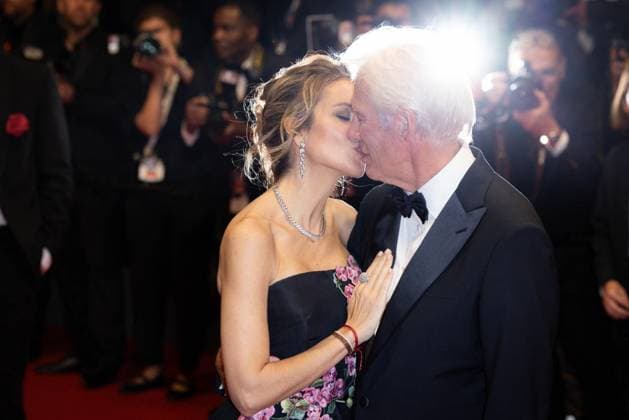 Cannes - Oh, Canada Screening Richard Gere and Alejandra Silva depart the Oh, Canada Red Carpet at the 77th annual Cannes Film Festival at Palais des Festivals on May 17, 2024 in Cannes, France. Photo by Shootpix ABACAPRESS.COM Cannes France  Copyright: xShootpix ABACAx