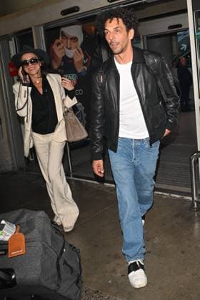 Cannes 2024 Celebs At Nice Airport Sandra Zeitoun, Tomer Sisley at Nice airport ahead of the 77th Cannes Film Festival in Nice, France on May 18, 2024. Photo by Julien Reynaud APS-Medias ABACAPRESS.COM Nice France  Copyright: xReynaudxJulien APS-Medias ABACAx
