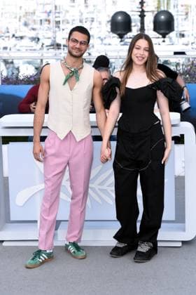 Cannes, France: Cannes, 77th Cannes Film Festival 2024 Photocall film Trei Kilometers Pana La Capatul Lumii (Three Kilometers To The End Of The World) In the photo: Ciprian Chiujdea, Ingrid Micu-Berescu Cannes France  - ZUMAp169 20240518_zea_p169_647 Copyright: xAlbertoxTerenghix