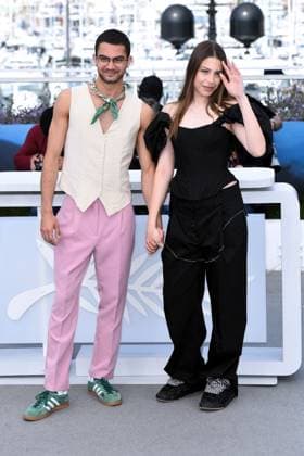 Cannes, France: Cannes, 77th Cannes Film Festival 2024 Photocall film Trei Kilometers Pana La Capatul Lumii (Three Kilometers To The End Of The World) In the photo: Ciprian Chiujdea, Ingrid Micu-Berescu Cannes France  - ZUMAp169 20240518_zea_p169_648 Copyright: xAlbertoxTerenghix