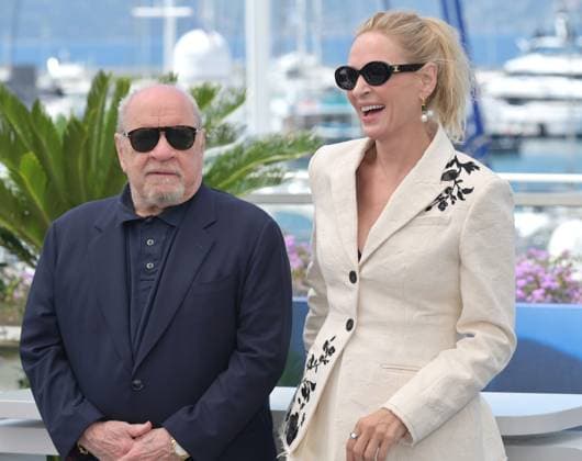 Oh Canada photocall at 77th Festival de Cannes - Cannes, France CANNES, FRANCE. May 18, 2024: Uma Thurman & Paul Schrader at the Oh, Canada photocall at the 77th Festival de Cannes. Picture: Paul Smith Featureflash Cannes France  Copyright: xPaulxSmithx xFeatureflashx
