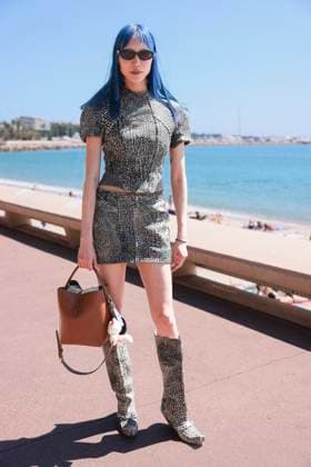 Cannes - Soo Joo Park Exits The Martinez Soo Joo Park is spotted in front Martinez Hotel to attending the official screening of Emilia Perez during 77th Cannes Film Festival. France, Cannes on May 18, 2024. Photo by Marco Piovanotto ABACAPRESS.COM Cannes France  Copyright: xPiovanottoxMarco ABACAx