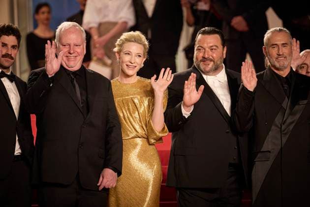 M MontÃ e des marches du film Â Rumours Â lors du 77eme Festival International du Film de Cannes Evan Johnson, Guy Maddin, Cate Blanchett, Roy Dupuis MontÃ e des marches du film Â Rumours Â lors du 77eme Festival International du Film de Cannes, au Palais des Festivals Ã Cannes On may 18th 2024 Jacovides Moreau Bestimage Red carpet of the movie Â Rumours Â during the 77th Cannes International Film Festival at the Palais des Festivals in Cannes, France On may 18th 2024 Cannes France  Copyright: xJACOVIDES-MOREAUx xBESTIMAGExJACOVIDES-MOREAUx xBESTIMAGEx