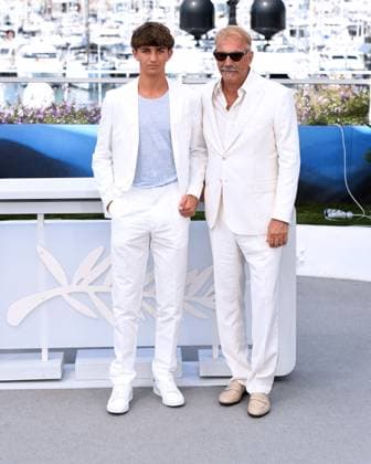 77th Cannes Film Festival 2024 Photocall film Horizon: an American saga Cannes, 77th Cannes Film Festival 2024 Photocall film Horizon: an American saga In the photo: Kevin Costner, Hayes Costner Cannes France  Copyright: xIPA ABACAx