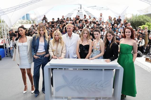 Photocall du film Horizon An American Saga lors du 77eme Festival International du Film de Cannes WasÃ Chief, Abbey Lee Kershaw, Sienna Miller, Kevin Costner, Georgia MacPhail, Ella Hunt, Isabelle Fuhrman, Jena Malone Photocall du film Horizon An American Saga lors du 77eme Festival International du Film de Cannes le 19 mai 2024 Jacovides Moreau Bestimage Photocall for the film Horizon An American Saga at the 77th Cannes International Film Festival on 19 May 2024 Cannes France  Copyright: xJACOVIDES-MOREAUx xBESTIMAGExJACOVIDES-MOREAUx xBESTIMAGEx