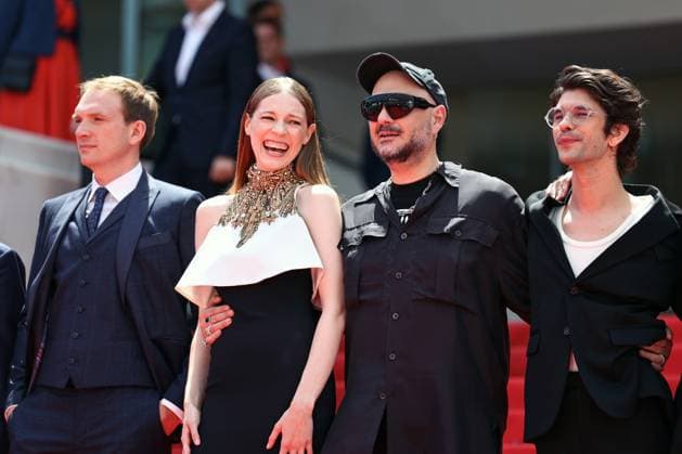 May 19, 2024, Cannes, Alpes-Maritimes, France: The Cannes Film Festival is taking place i Cannes; France from May 14 to 25; 2024. Andrey Burkovskiy; Viktoria Miroshnichenko; Kirill Serebrennikov; Ben Whishaw on the Red Carpet of the film Limonov - The Ballad Cannes France - ZUMAt227 20240519_zip_t227_002 Copyright: xMarinaxTakimotox