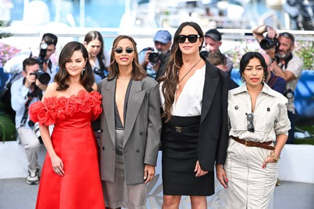 Bilder des Jahres 2024, Entertainment 05 Mai News - Emilia Perez Photocall - The 77th Annual Cannes Film Festival Selena Gomez, Zoe Saldana, Karla Sofia Gascon and Adriana Paz attend the Emilia Perez Photocall at the 77th annual Cannes Film Festival at Palais des Festivals on May 19, 2024 in Cannes, France. Cannes Palais des Festival France Copyright: xStefanosxKyriazisx xLiveMediax LPN_1361026