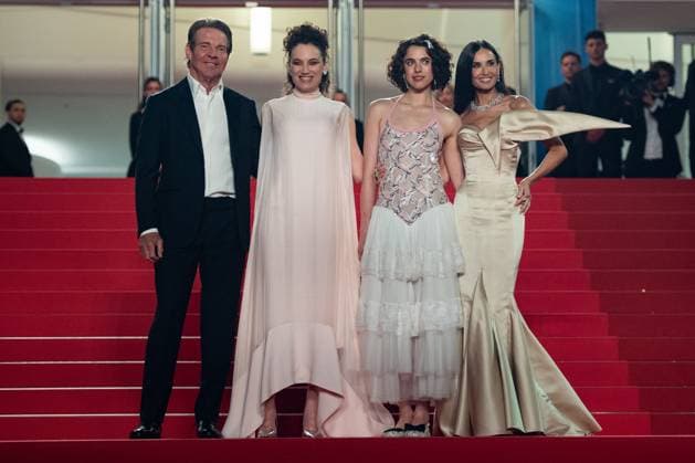 Cannes The Substance Premiere Coralie Fargeat, Dennis Quaid, Margaret Qualley and Demi Moore attending The Substance Premiere as part of the 77th Cannes International Film Festival in Cannes, France on May 15, 2024. Photo by Aurore Marechal ABACAPRESS.COM Cannes France  Copyright: xMarechalxAurore ABACAx