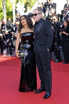 Salma Hayek und Francois Henri Pinault bei der Emilia Perez Film Premiere am 18.05.2024 in Cannes Cannes Film Festival 2024 -Emilia Perez Filmpremiere
