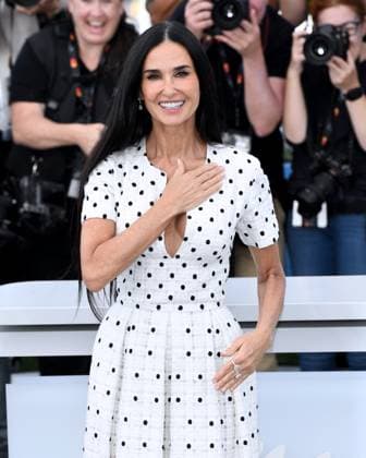 Cannes, France: Cannes, 77th Cannes Film Festival 2024 Photocall film Ã¢â‚¬oeThe substanceÃ¢â‚¬Â In the photo: Demi Moore Cannes France  - ZUMAp169 20240520_zea_p169_359 Copyright: xAlbertoxTerenghix