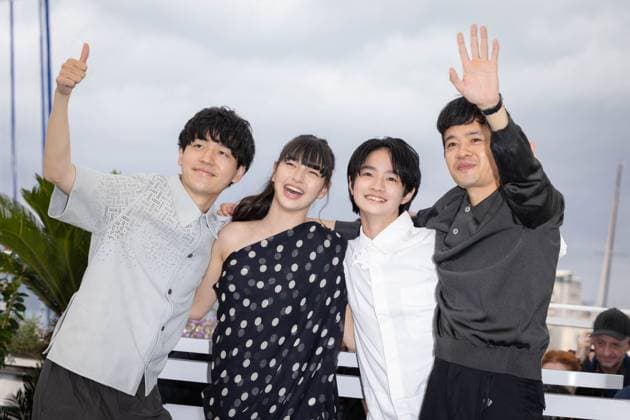 Entertainment Bilder des Tages Cannes - My Sunshine Photocall Sosuke Ikematsu, Keitatsu Koshiyama, Kiara Nakanishi and Hiroshi Okuyama attend the My Sunshine Photocall at the 77th annual Cannes Film Festival at Palais des Festivals on May 20, 2024 in Cannes, France. Photo by Shootpix ABACAPRESS.COM Cannes France  Copyright: xShootpix ABACAx