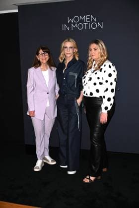 Cannes, 77th Cannes Film Festival 2024, Kering, Women in motion talk with Cate Blanchett, Coco Francini and Stacy L. Smith. in the photo Stacy L. Smith, Cate Blanchett, Coco Francini  Copyright: xSimonexComix xipa-agency.netx xPoolxPhotoxEventsx03x IPA_Agency_IPA46299989