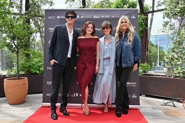 Cannes, 77th Cannes Film Festival 2024, Photocall for the presentation of Filming Italy Sardegna 2024 In the photo: Vittorio Base, Bella Thorne, Paz Vega, Tiziana Rocca  Copyright: xManuelexMangiarottix xipa-agencyx xPoolxPhotoxEventsx03x IPA_Agency_IPA46302590