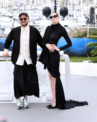 Cannes, France: Cannes, 77th Cannes Film Festival 2024 Photocall film Limonov - The Ballad In the photo: Kirill Serebrennikov, Victoria Miroshnichenko Cannes France  - ZUMAp169 20240520_zea_p169_562 Copyright: xAlbertoxTerenghix