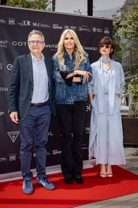 Photocall of the Filming Italy Sardegna Festival press conference at the Italian Pavilion at the Majestic Hotel on the sidelines of the 77th Cannes International Film Festival Francesco Gesualdi, Tiziana Rocca and Paz Vega at the photocall of the Filming Italy Sardegna Festival press conference at the Italian Pavilion at the Majestic Hotel on the sidelines of the 77th Cannes International Film Festival, France, May 20, 2024 Olivier Borde bestimage Celebs attending a press conference for the Filming Italy Sardegna Festival 2024 at the 77th annual Cannes Film Festival at Italian Pavilion on May 20, 2024 in Cannes, France Manuele Mangiarotti IPA via ZUMA Press Bestimage Cannes France  Copyright: xOLIVIERxBORDEx xBESTIMAGExOLIVIERxBORDEx xBESTIMAGEx