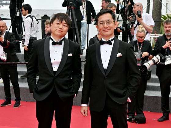 Cannes, 77th Cannes Film Festival 2024, Sixth evening - red carpet Palma d Or Studio Ghibli - In the photo: Goro Miyazaki and Kenichi Yoda  Copyright: xManuelexMangiarottix xipa-agencyx xPoolxPhotoxEventsx03x IPA_Agency_IPA46310369