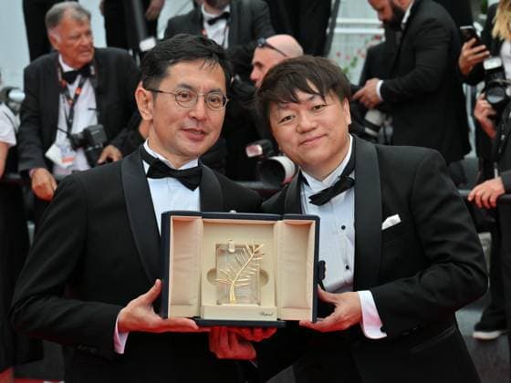 Cannes, 77th Cannes Film Festival 2024, Seventh evening - red carpet Palma d Or Studio Ghibli - In the photo: Goro Miyazaki and Kenichi Yoda  Copyright: xManuelexMangiarottix xipa-agencyx xPoolxPhotoxEventsx03x IPA_Agency_IPA46310959