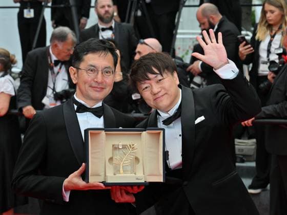 Bilder des Jahres 2024, Entertainment 05 Mai Entertainment Themen der Woche KW21 Entertainment Bilder des Tages Cannes, 77th Cannes Film Festival 2024, Seventh evening - red carpet Palma d Or Studio Ghibli - In the photo: Goro Miyazaki and Kenichi Yoda  Copyright: xManuelexMangiarottix xipa-agencyx xPoolxPhotoxEventsx03x IPA_Agency_IPA46310972