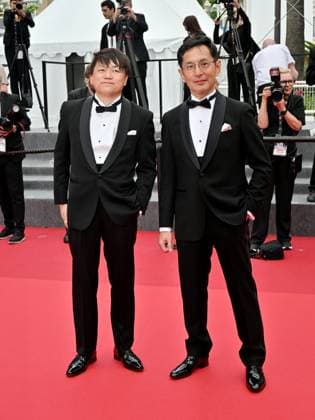 Cannes, France: Cannes, 77th Cannes Film Festival 2024, Sixth evening - red carpet Palma d Or Studio Ghibli - In the photo: Goro Miyazaki and Kenichi Yoda Cannes France  - ZUMAp169 20240520_zea_p169_643 Copyright: xManuelexMangiarottix
