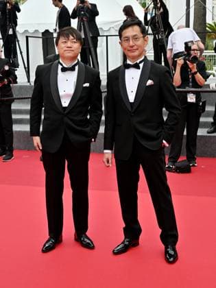 Cannes, France: Cannes, 77th Cannes Film Festival 2024, Sixth evening - red carpet Palma d Or Studio Ghibli - In the photo: Goro Miyazaki and Kenichi Yoda Cannes France  - ZUMAp169 20240520_zea_p169_645 Copyright: xManuelexMangiarottix
