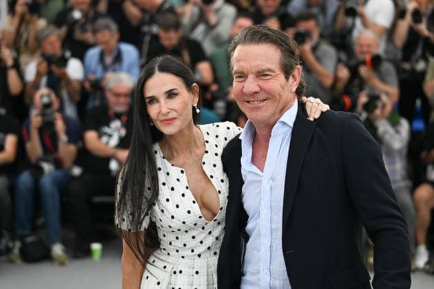 77eme Festival International du Film de Cannes Photocall du film 77th International Cannes Film Festival Photocall THE SUBSTANCE DEMI MOORE DENNIS QUAID 305236 2024 05 20 Cannes France  Copyright: xSergexArnalx xStarfacex STAR_305236_039