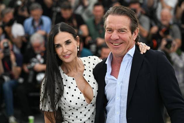 77eme Festival International du Film de Cannes Photocall du film 77th International Cannes Film Festival Photocall THE SUBSTANCE DEMI MOORE DENNIS QUAID 305236 2024 05 20 Cannes France  Copyright: xSergexArnalx xStarfacex STAR_305236_040
