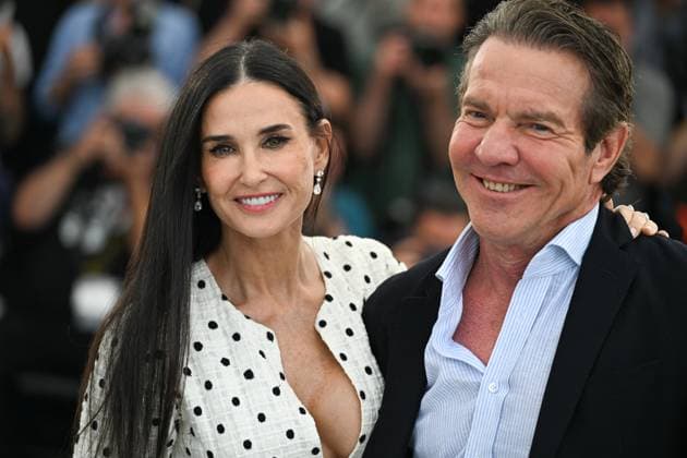 77eme Festival International du Film de Cannes Photocall du film 77th International Cannes Film Festival Photocall THE SUBSTANCE DEMI MOORE DENNIS QUAID 305236 2024 05 20 Cannes France  Copyright: xSergexArnalx xStarfacex STAR_305236_044