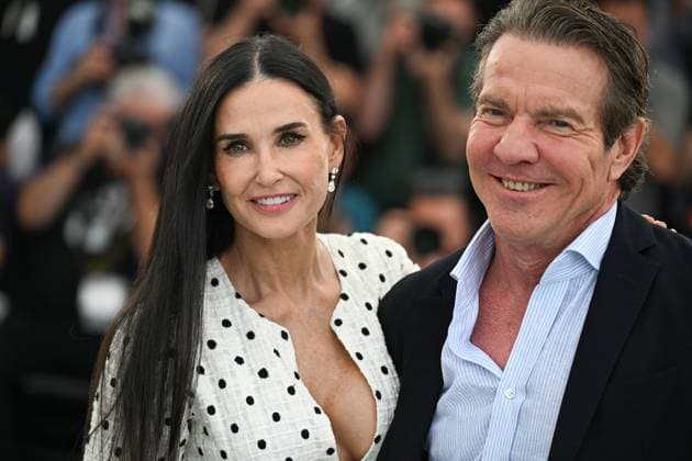 77eme Festival International du Film de Cannes Photocall du film 77th International Cannes Film Festival Photocall THE SUBSTANCE DEMI MOORE DENNIS QUAID 305236 2024 05 20 Cannes France  Copyright: xSergexArnalx xStarfacex STAR_305236_045