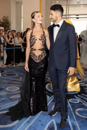 Cannes - Flavy Barla And Esteban Ocon Exit The Martinez Flavy Barla and Esteban Ocon leave Martinez Hotel during 77th Cannes Film Festival. France, Cannes on May 20, 2024. Photo by Marco Piovanotto ABACAPRESS.COM Cannes France  Copyright: xPiovanottoxMarco ABACAx
