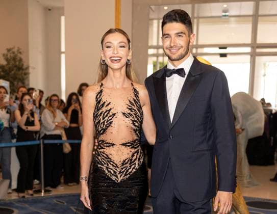 Cannes - Flavy Barla And Esteban Ocon Exit The Martinez Flavy Barla and Esteban Ocon leave Martinez Hotel during 77th Cannes Film Festival. France, Cannes on May 20, 2024. Photo by Marco Piovanotto ABACAPRESS.COM Cannes France  Copyright: xPiovanottoxMarco ABACAx