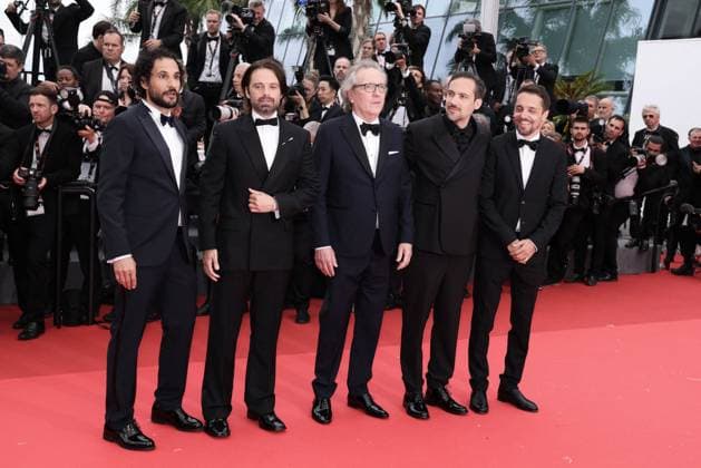 Cannes The Apprentice Screening DB Maria Bakalova, Ali Abbasi, Sebastian Stan, Amy Baer, Gabriel Sherman, Louis TisnÃ , Martin Donovan, Daniel Bekerman and Jacob Jarek attends the The Apprentice Red Carpet at the 77th annual Cannes Film Festival at Palais des Festivals on May 20, 2024 in Cannes, France. Photo by David Boyer ABACAPRESS.COM Cannes France  Copyright: xBoyerxDavid ABACAx