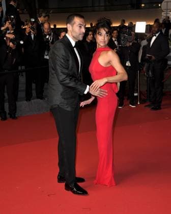 Cannes, France: Cannes, 77th Cannes Film Festival 2024, Red carpet film The Shrouds (Les Linceuls) In the photo: Mohammed Al Turki, Michelle Rodriguez Cannes France  - ZUMAp169 20240520_zea_p169_1779 Copyright: xAlbertoxTerenghix