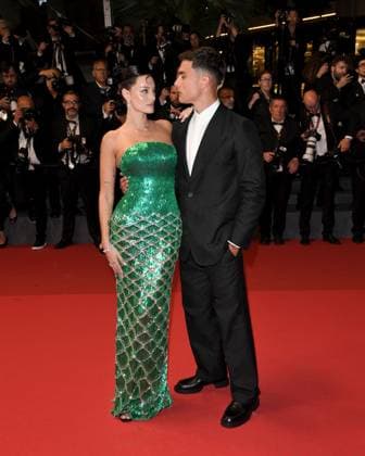 Cannes, France: Cannes, 77th Cannes Film Festival 2024, Red carpet film The Shrouds (Les Linceuls) In the photo: Paulo Dybala, Oriana Sabatini Cannes France  - ZUMAp169 20240520_zea_p169_1803 Copyright: xAlbertoxTerenghix