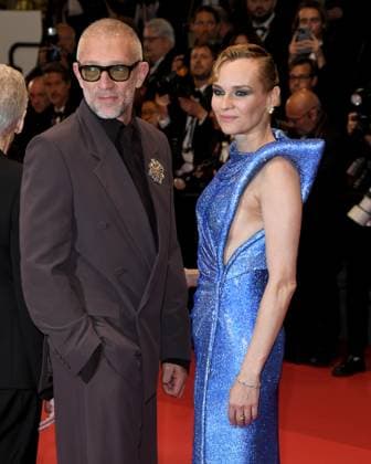 Cannes, France: Cannes, 77th Cannes Film Festival 2024, Red carpet film The Shrouds (Les Linceuls) In the photo: Diane Kruger, Vincent Cassel Cannes France  - ZUMAp169 20240520_zea_p169_1828 Copyright: xAlbertoxTerenghix
