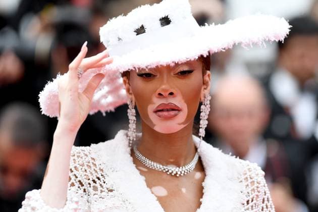 Winnie Harlow attends the screening of The Apprentice during the 77th Cannes Film Festival at Palais des Festivals in Cannes, France. MAY 21st 2024  RHDx24184