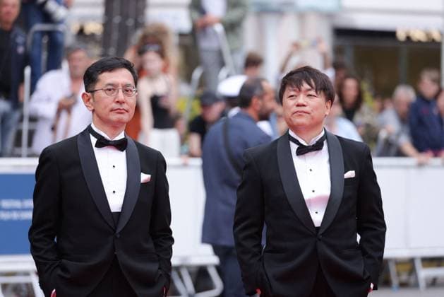 Cannes Palme D Or Winner Studio Ghibli Screening DB Kenichi Yoda, and Goro Miyazaki attending the Palme D Or Winner Studio Ghibli at the 77th annual Cannes Film Festival at Palais des Festivals on May 20, 2024 in Cannes, France. Photo by David Boyer ABACAPRESS.COM Cannes France  Copyright: xBoyerxDavid ABACAx