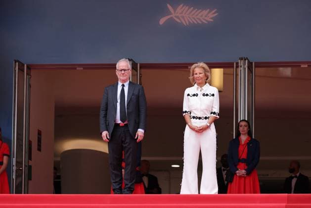 Cannes Palme D Or Winner Studio Ghibli Screening DB Cannes Film Festival director Thierry FrÃ maux and President of the Festival Iris Knobloc attending the Palme D Or Winner Studio Ghibli at the 77th annual Cannes Film Festival at Palais des Festivals on May 20, 2024 in Cannes, France. Photo by David Boyer ABACAPRESS.COM Cannes France  Copyright: xBoyerxDavid ABACAx