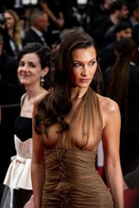Cannes - The Apprentice Red Carpet - AAR Bella Hadid arrives for the screening of ?The Apprentice?, as part of the 77th Cannes Film Festival, in Cannes, France, on May 20, 2024. Photo by Ammar Abd Rabbo ABACAPRESS.COM Cannes France  Copyright: xAbdxRabboxAmmar ABACAx