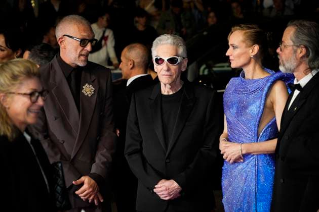 Foto IPP Daniele Cifala™ Cannes 20 05 2024 The Shrouds (Les Linceuls) Red Carpet - The 77th Annual Cannes Film Festival nella foto : Vincent Cassel, Canadian director David Cronenberg, German actress Diane Kruger Italy Photo Press - World Copyright