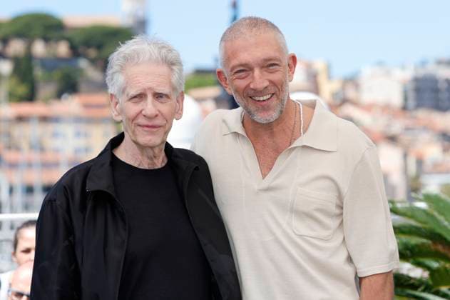David Cronenberg und Vincent Cassel beim Photocall zum Kinofilm The Shrouds auf dem Festival de Cannes 2024 77. Internationale Filmfestspiele von Cannes am Palais des Festivals. Cannes, 21.05.2024
