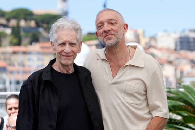 David Cronenberg und Vincent Cassel beim Photocall zum Kinofilm The Shrouds auf dem Festival de Cannes 2024 77. Internationale Filmfestspiele von Cannes am Palais des Festivals. Cannes, 21.05.2024