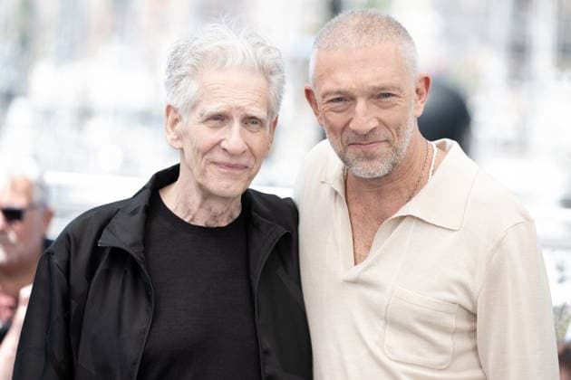 Annual Cannes Film Festival - The Shrouds Photocall - Cannes DN David Cronenberg and Vincent Cassel attend The Shrouds (Les Linceuls) Photocall at the 77th annual Cannes Film Festival at Palais des Festivals on May 21, 2024 in Cannes, France. Photo by David NIVIERE ABACAPRESS.COM CANNES France  Copyright: xNivierexDavid ABACAPRESS.COMx