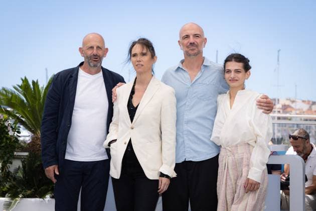 Cannes - Le Royaume Photocall Saveriu Santucci, Jeanne Herry, Julien Colonna and Ghjuvanna Benedetti attend Le Royaume (The Kingdom) Photocall at the 77th annual Cannes Film Festival at Palais des Festivals on May 21, 2024 in Cannes, France Photo by Shootpix ABACAPRESS.COM Cannes France  Copyright: xShootpix ABACAx